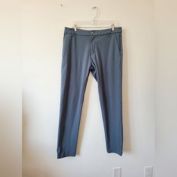 Lululemon Men's Commission Pants Classic Iron Blue Warpstream 35 Office Workwear - Picture 3 of 8